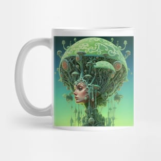 Green Mushroom Mug